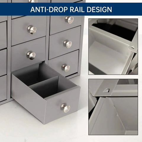 Heavy Duty 12 Drawer Metal Parts Cabinet For Workshop Garage And Office With Corrosion Resistant Galvannealed Steel