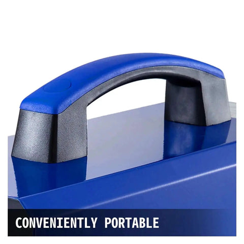 Close-up of handle on 2 In 1 TIG And Arc Welder Portable IGBT Inverter, showing lightweight, easy-carry design for home and on-the-go use.