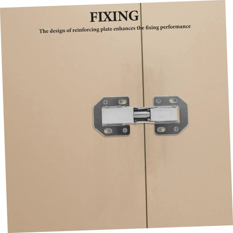 Wardrobe Hinge Repair Kit with High Load Bearing Capacity and Symmetrical Design for Kitchen Cabinet Doors installed on beige panel