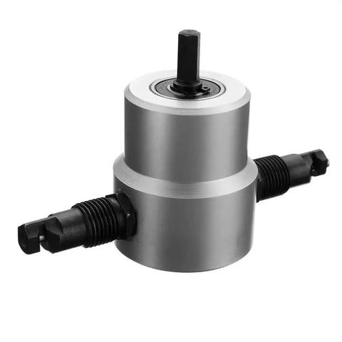 Double Head Sheet Metal Nibbler Cutter Holder Drill Attachment for Electric and Pneumatic Drills Pro Grade Heavy Duty