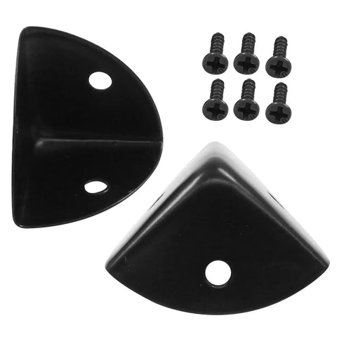 12 Pack Black Metal Corner Protectors Edge Guards For Furniture Protection 1 Inch Square Corner Covers With Included Mounting Screws