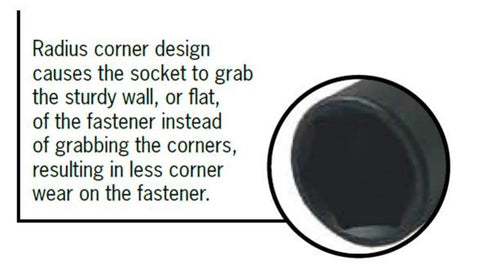 Close-up of 1/4-Inch Drive 11mm Universal Impact Socket, 6-Point Design for Maximum Contact and Torque Transfer, CR-MO Alloy Steel Construction.