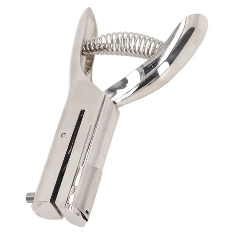 Heavy Duty 6mm Round Hole Punch for Paper ID Cards PVC Cards and Badge Photos, stainless steel handheld single hole punch.