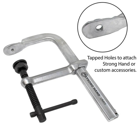 Regular Duty Bar Clamp, 8.5 Inch Capacity, 2400 Lbs Clamping Pressure, 5.5 Inch Throat Depth, heavy duty tool with tapped holes for accessories