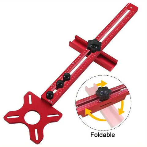 Pro-Grade Aluminum Router Milling Groove Bracket With Base, Adjustable Circle Cutting Jig for precision woodworking.