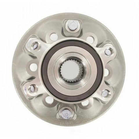 Front view of Front Axle Bearing And Hub Assembly For Chevrolet Colorado And GMC Canyon 2004 To 2013 Beefed Up One Piece Wheel Hub