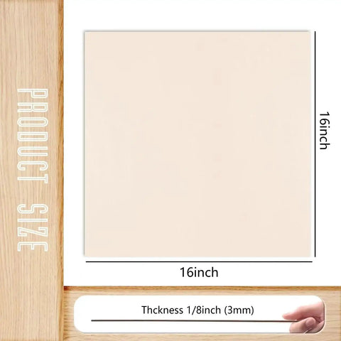 36 Pack Basswood Sheets 3mm Thick Unfinished Wood Boards For Laser Cutting And DIY Crafts 16x16 Inch Plywood Sheets Great For Model Making Mockups And Creative Projects, showing 16x16 inches and 3mm thickness.