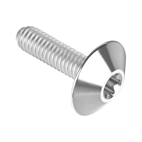 Beefy Titanium Button Torx Head Bolts Set For Bicycles And Motorcycles M6, close-up of bolt showcasing titanium material and design.