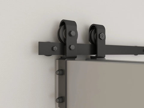 Heavy Duty Bi-Fold Barn Door Hardware Kit For Four Doors With Side Mounted Rollers Smooth Quiet Sliding Easy To Install Hinges Included