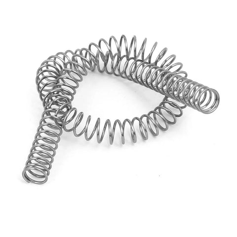 Compression spring, 304 stainless steel, 10mm OD, 1mm wire, 305mm free length, silver