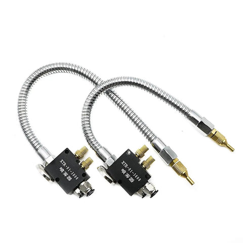 No Leak Mist Coolant Lubrication Spray System for Lathe Milling Drilling and Engraving Machines with flexible hoses and nozzles
