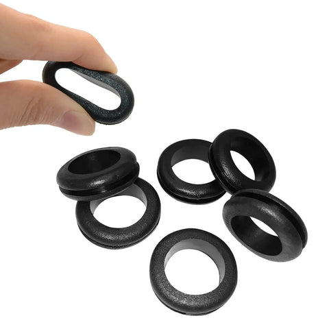One Inch Outer Diameter Rubber Grommets With Three Quarters Inch Inner Diameter, Twenty Pieces For Wiring Cables Plugs And Automotive Use