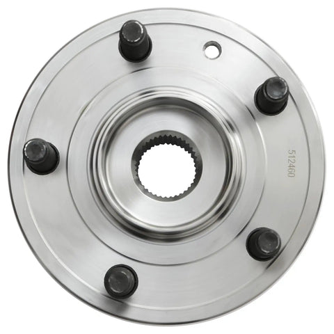Front view of 5-lug wheel bearing hub assembly for 2011-2018 Ford Explorer and 2013-2018 Police Interceptor Utility, ABS compatible