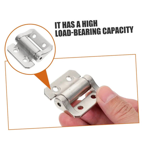 Heavy Duty Damping Zinc Alloy Cabinet Door Hinge With High Load Capacity For Residential And Furniture Doors, Metal Silver Finish, Close-Up