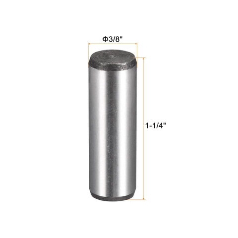 Rock-Solid 3/8-Inch By 1-1/4-Inch Dowel Pins Made From Heat Treated Alloy Steel With Extra Hardness Bright Finish