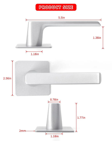 Two Pack Stick On Door Handles 6 Inch Self Adhesive Cabinet Handles Gray With Easy Peel And Stick Installation No Drill