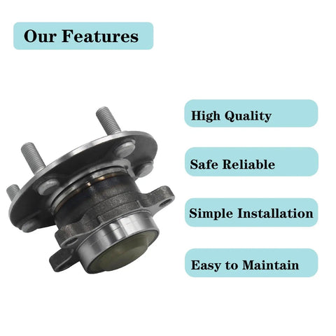 Rear Wheel Bearing and Hub Assembly 512570 Fits Honda Civic 2016 2021 and Insight 2019 2022 OEM Quality Wheel Hub Replacement