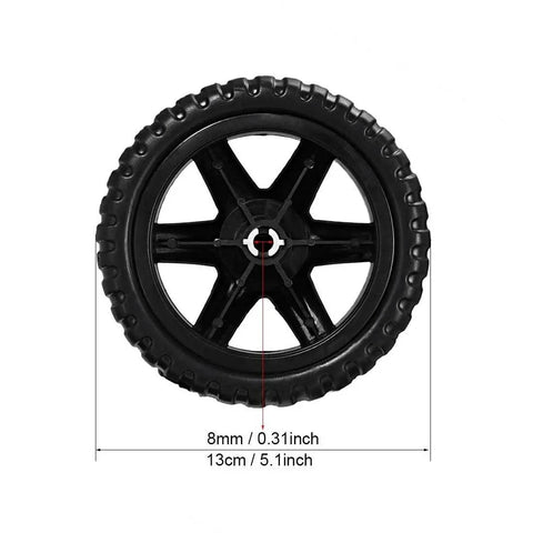 2 Pack 5 Inch Shopping Cart Replacement Wheels Rubber Foaming Black Durable Wheel Set For Carts With Quiet Rolling