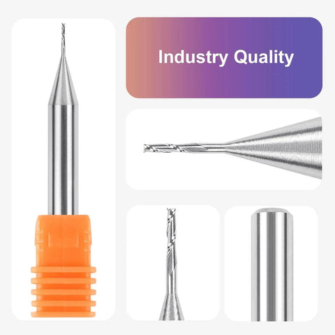 Carbide Upcut Router Bit With One Quarter Inch Shank And One Thirty Second Inch Cutting Diameter For Wood Engraving And CNC Carving Spiral End Mill For Plunge Cuts And Slots