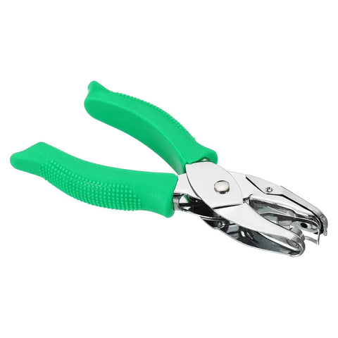 Green 3mm Round Hole Punch Handheld Paper Puncher with Soft Grip Non Slip Removable Handle for DIY Crafts Scrapbooks Tickets Cards