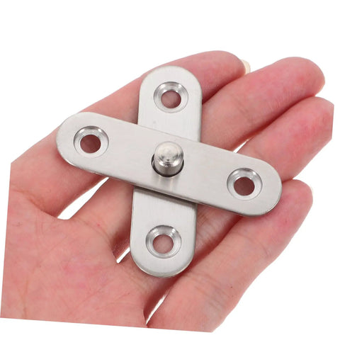 20 Piece Rotating Stainless Steel Hidden Door Hinges 360 Degree Up And Down Pivot Shaft Concealed Cabinet Hinges in hand