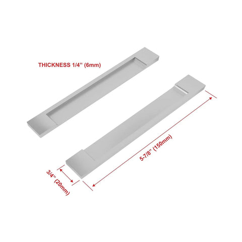 Self-Adhesive Edge Fingerpull Door Handle Set 2 Pack Black Screwless Peel And Stick Installation On Glass Wood Metal Plastic