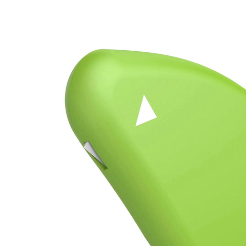 Close-up of Ceramic Micro Safety Cutter Keychain Box Opener 2 Pack Green showing blade and ergonomic design.