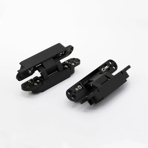 Hidden Door Hinge Set Two Pack Heavy Duty Concealed Hinge Zinc Alloy 180 Degree Swing For Interior Or Exterior Doors Black