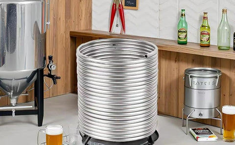 3/8-in x 50-ft 304 stainless steel immersion tubing coil for ice bath wort chiller and beer brewing