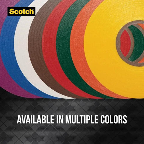 Vinyl Electrical Tape 35 5-Roll Multi-Color Pack for Cable Jacket Repair and Electrical Insulation in various colors