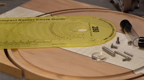 Previous Generation Circle Guide For Compact Plunge Base Routers, 268 Circles From 1.5 Inch To 18 3/16 Inch, CNC Machined Pivot Hole