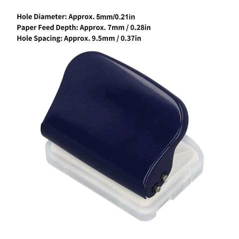 Six Hole Dope Handheld Metal Circle Paper Punch With Positioning Ruler For A4 A5 B5 Notebooks Scrapbooks And Photo Albums