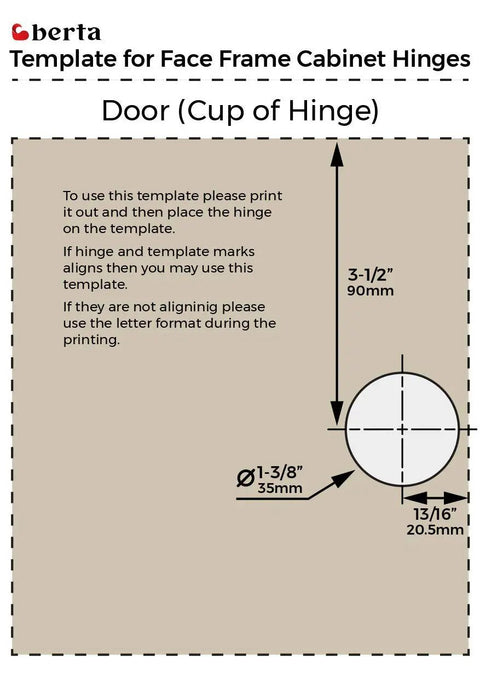 Template for soft closing one and a quarter inch overlay cabinet hinges ten pack concealed face frame hinges with dimensions.