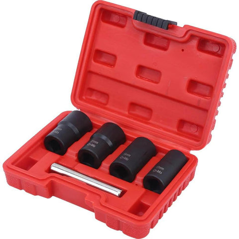 Heavy Duty Nut Extractor Socket Set For Screw And Fastener Removal, Sleeve Style Remover Tool With Durable Chrome Molybdenum Steel