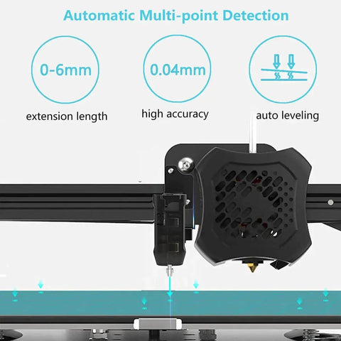 Auto Bed Leveling Sensor Kit For 3D Printers With Metal Push Pin CR Touch compatible with multi-point bed probing and height mapping.