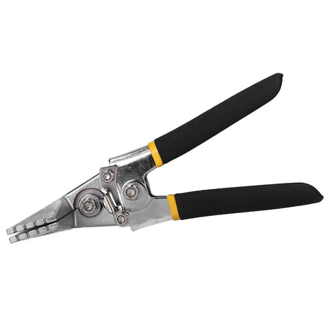 Metal Hand Seamer Pliers Straight Jaw 150mm for Sheet Metal Bending and Flattening, Ergonomic Grip, Safety Lock, Handy DIY Tool