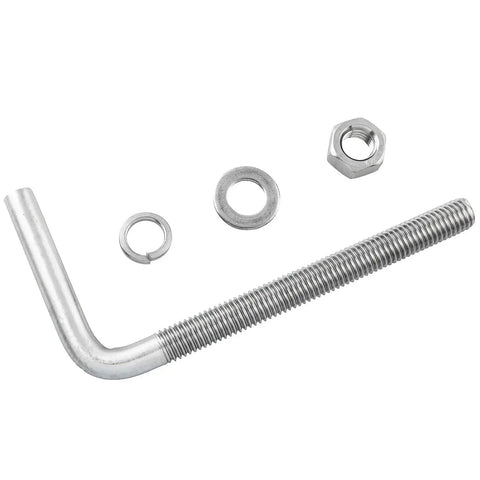 Heavy Duty 4 Pack L Shaped Anchor Bolts M10x150 Stainless Steel 304 for Concrete and Wood, rustproof galvanized finish, side view