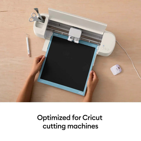 Four Piece Cutting Mat Variety Pack For Cricut Explore And Maker Machines 12 By 12 Inches Includes Two StandardGrip Mats One LightGrip Mat And One StrongGrip Mat Built Tough With Durable Reusable Adhesive For Vinyl Paper Cardstock And Iron On Projects in use with cutting machine