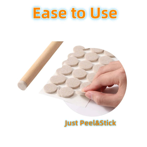 3/8 Inch Round Beige Felt Pads For Cabinets And Furniture Self Adhesive Floor Protectors, hand peeling pad from sheet