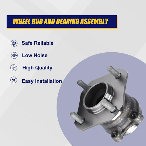 Rear Wheel Bearing And Hub Assembly For 2007-2012 Nissan Sentra, 4 Lug, ABS, 512384 Replacement shown in front view
