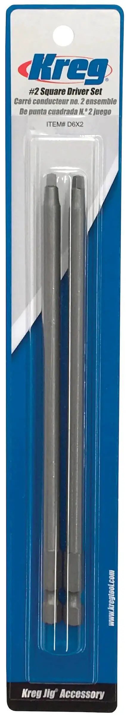6-Inch Size 2 Square Driver Bit Set Two Pack With Magnetic Tips One-Piece Construction And Broad Drill Compatibility