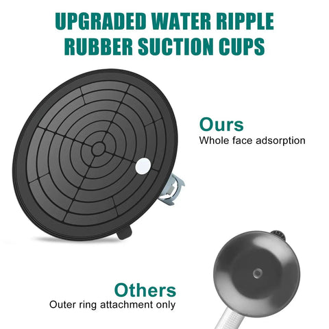 Heavy Duty 8 Inch Glass Suction Cups For Lifting Large Glass Max Load 960 Lbs with rubber pad comparison