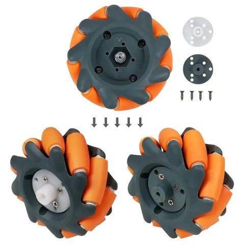 65mm High Hardness Plastic Mecanum Wheel Omnidirectional Wheel With Two Styles Couplings for TT and N20 Motors
