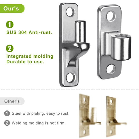 304 Stainless Steel Gate Hinges Heavy Duty 600 Pound Capacity Five Eighth Inch Non Welded One Piece Design Wall Mount Hinges comparison