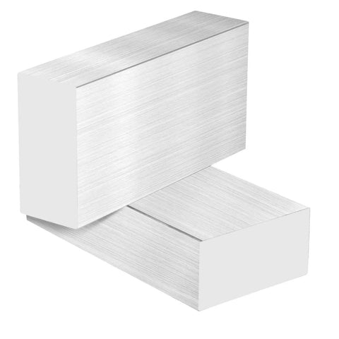 Eight Piece 6061 Aluminum Bar Block Set 4 By 2 By 1 Inches Heavy Duty Solid Stock For Industrial Milling And Fabrication General Purpose Aluminum Billet For DIY And Professional Use
