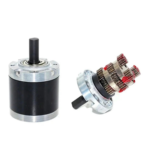 42mm Planetary Gearbox Reducer for DC Motors showing internal components, compatible with 775, 795, 895 series, energy efficient.