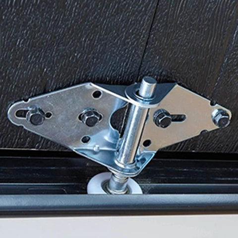 Ultra Quiet Sealed 6200ZZ Nylon Garage Door Rollers Wheel With 11 Ball Bearings 2 Inch Roller 4 Inch Stem attached to door