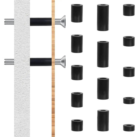 Nylon Outlet Spacer Kit For Electrical Sockets Round Unthreaded Spacers Compatible With M3 And M4 Screws Black Stabilizers