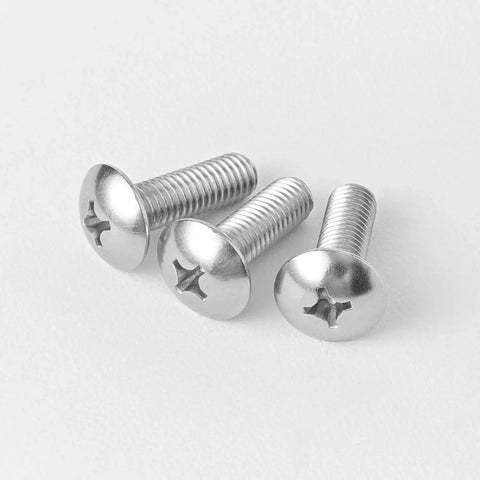 Truss Head Phillips Drive Machine Screws M4 X 10mm 50 Pack Fully Threaded Metric Bolts 304 Stainless Steel close-up view