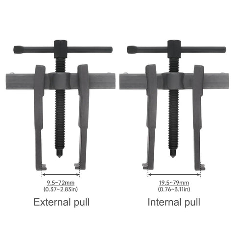 Two Jaw Gear Puller With Adjustable Arms For Internal And External Bearing Removal, Heavy Duty, High Carbon Steel, Front View